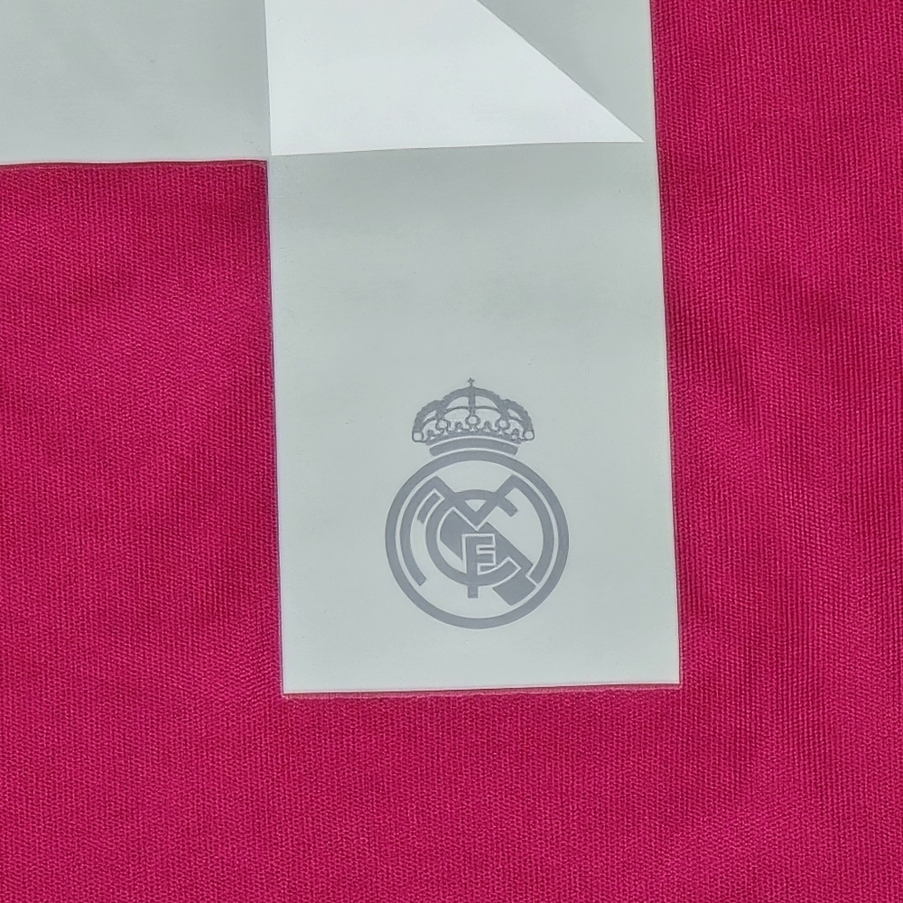Sergio Ramos Adidas Women's Bright Pink V-Neck Jersey REAL MADRID 2014 2015 AWAY - Picture 6 of 13